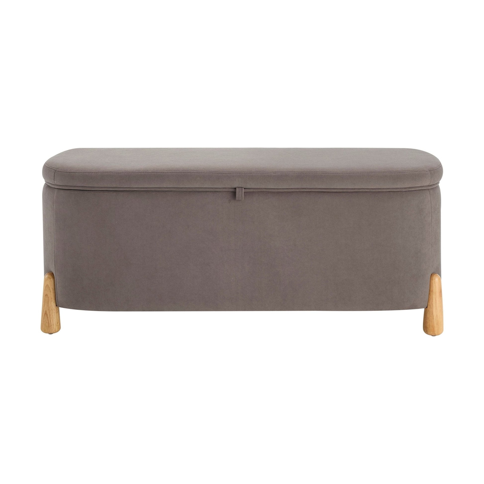 Appleton Curved Storage Bench - Taupe - DUSK