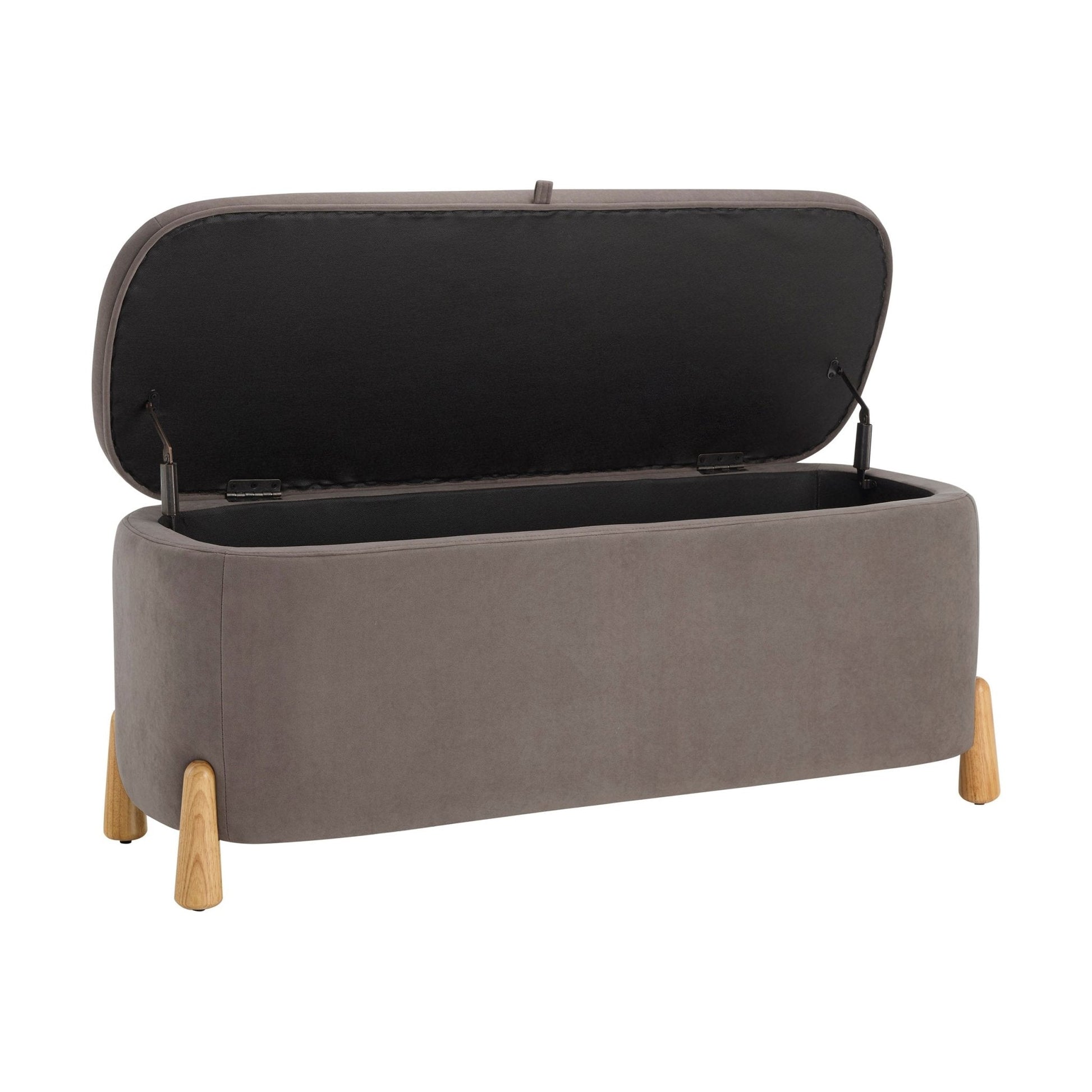 Appleton Curved Storage Bench - Taupe - DUSK