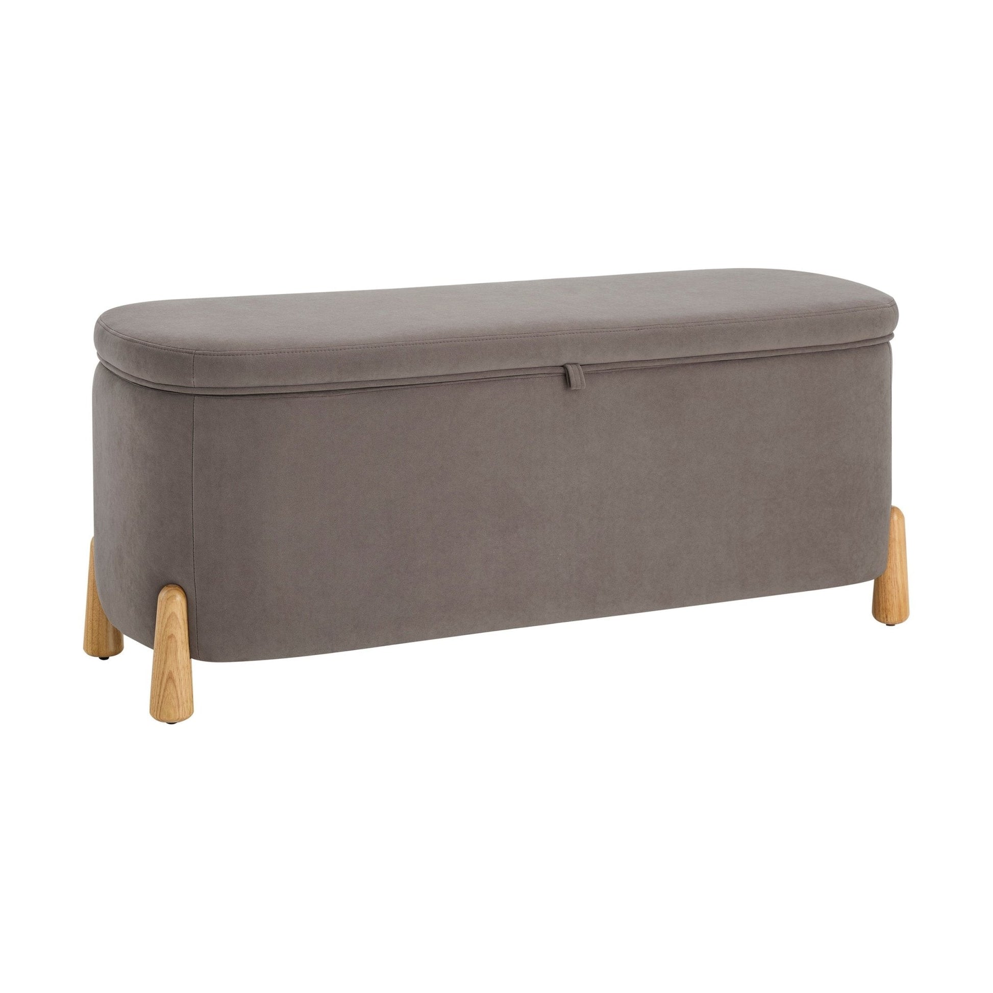 Appleton Curved Storage Bench - Taupe - DUSK