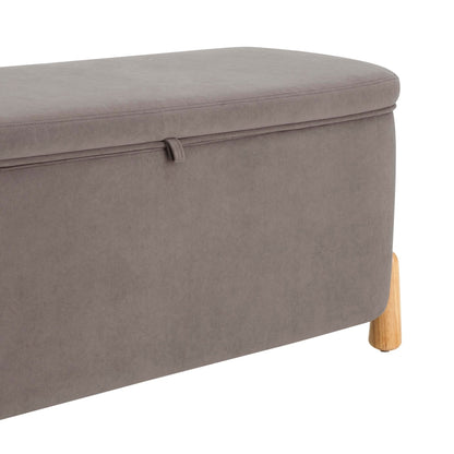 Appleton Curved Storage Bench - Taupe - DUSK