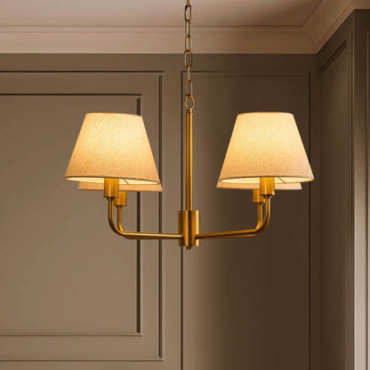 April 4 Light Pendant Chandelier - White/Bronze - DUSK