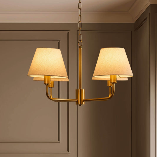 April 4 Light Pendant Chandelier - White/Bronze - DUSK