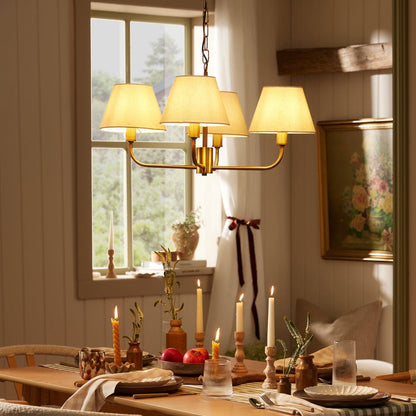 April 4 Light Pendant Chandelier - White/Bronze - DUSK