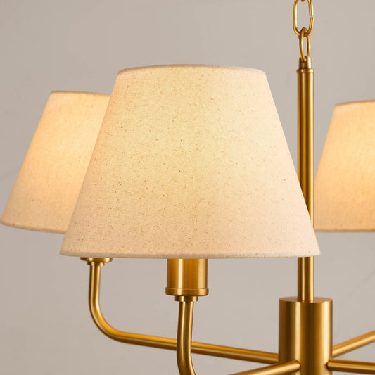 April 4 Light Pendant Chandelier - White/Bronze - DUSK