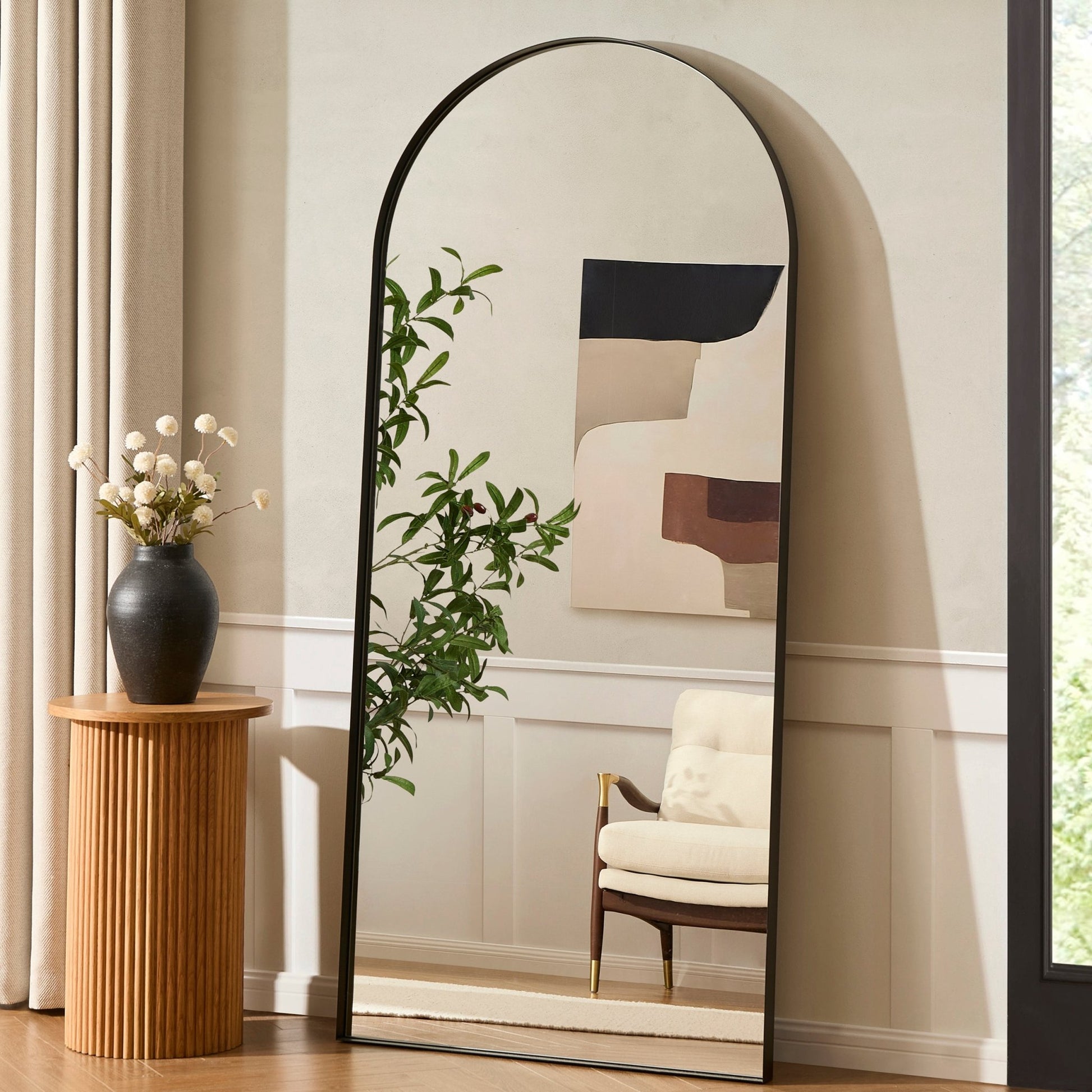 Arched Full Length Mirror - Black - DUSK
