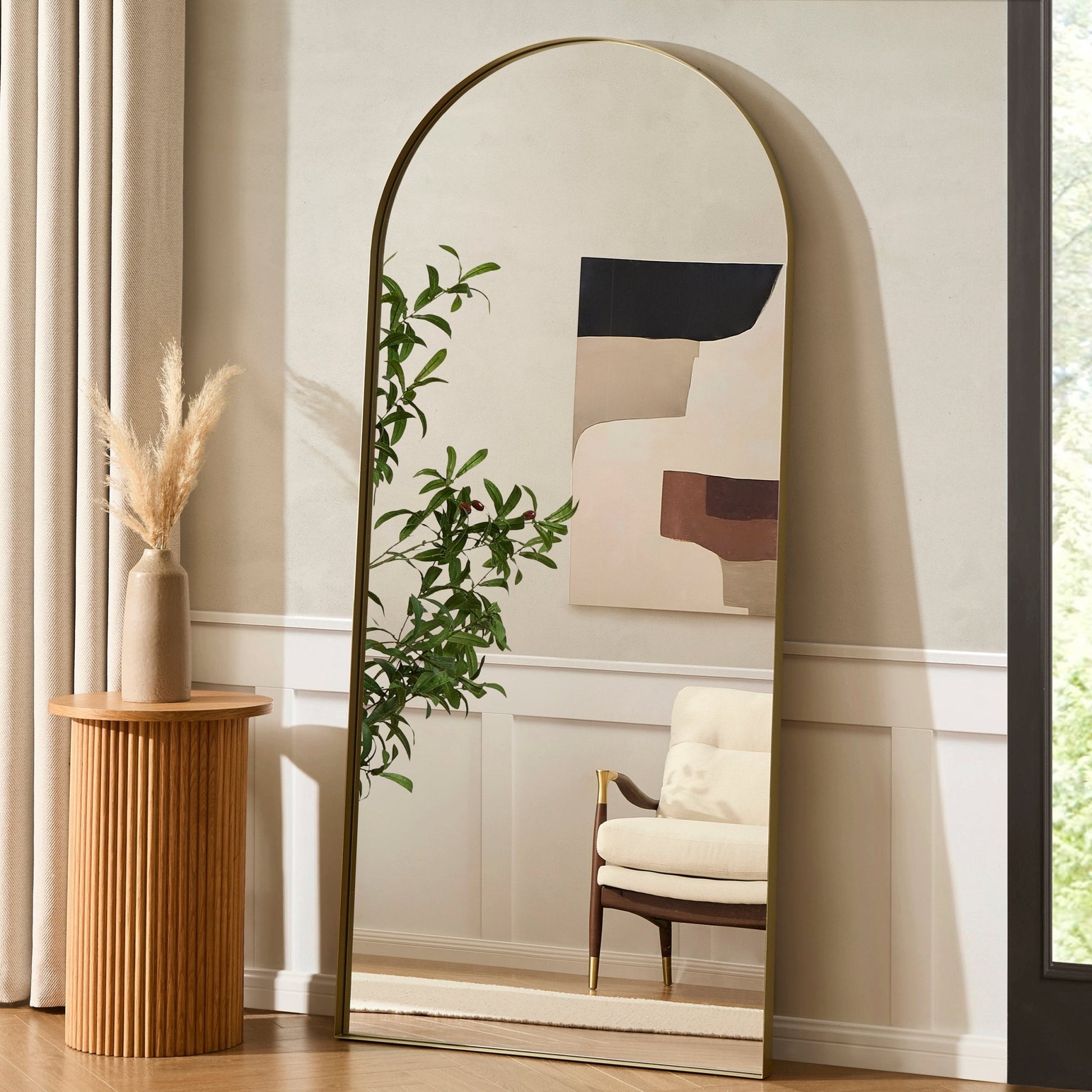 Arched Full Length Mirror - Gold - DUSK
