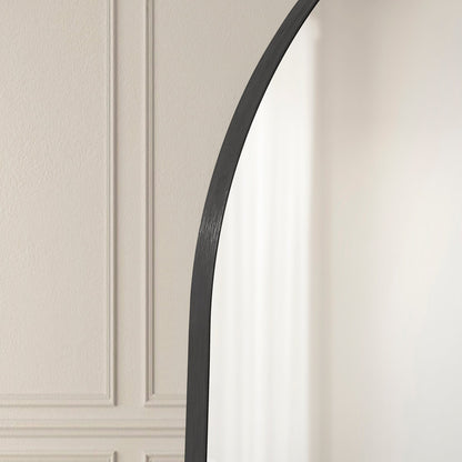Arched Mantel Mirror - Black - DUSK