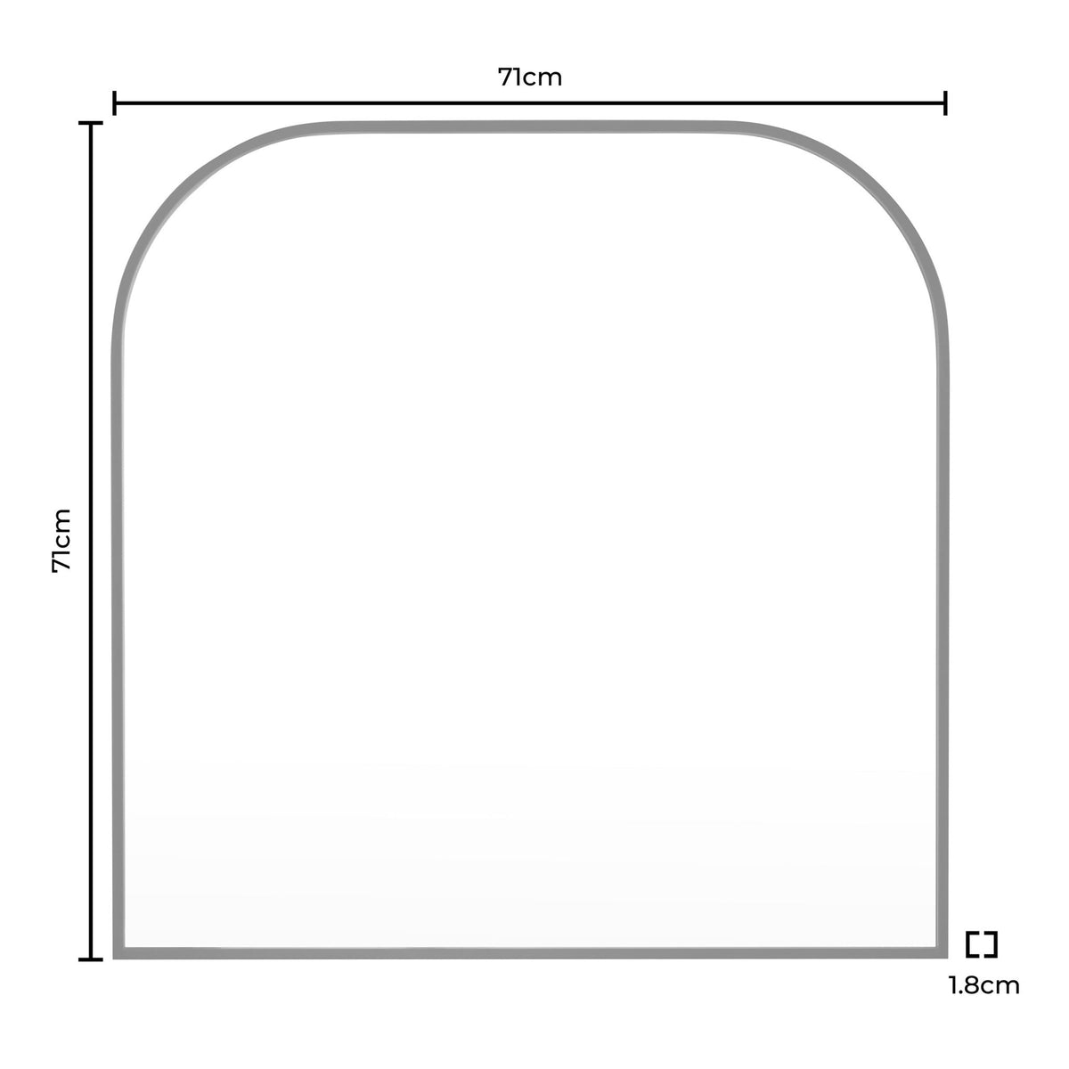 Arched Mantel Mirror - Black - DUSK