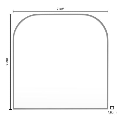 Arched Mantel Mirror - Black - DUSK