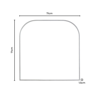 Arched Mantel Mirror - Silver - DUSK