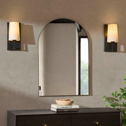 Arched Wall Mirror - Black - DUSK