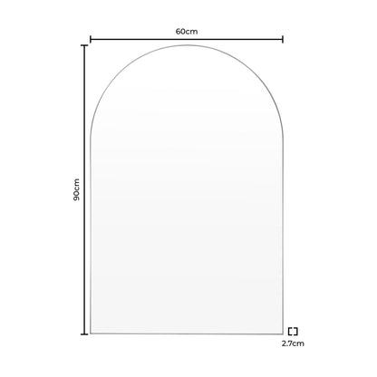 Arched Wall Mirror - Black - DUSK