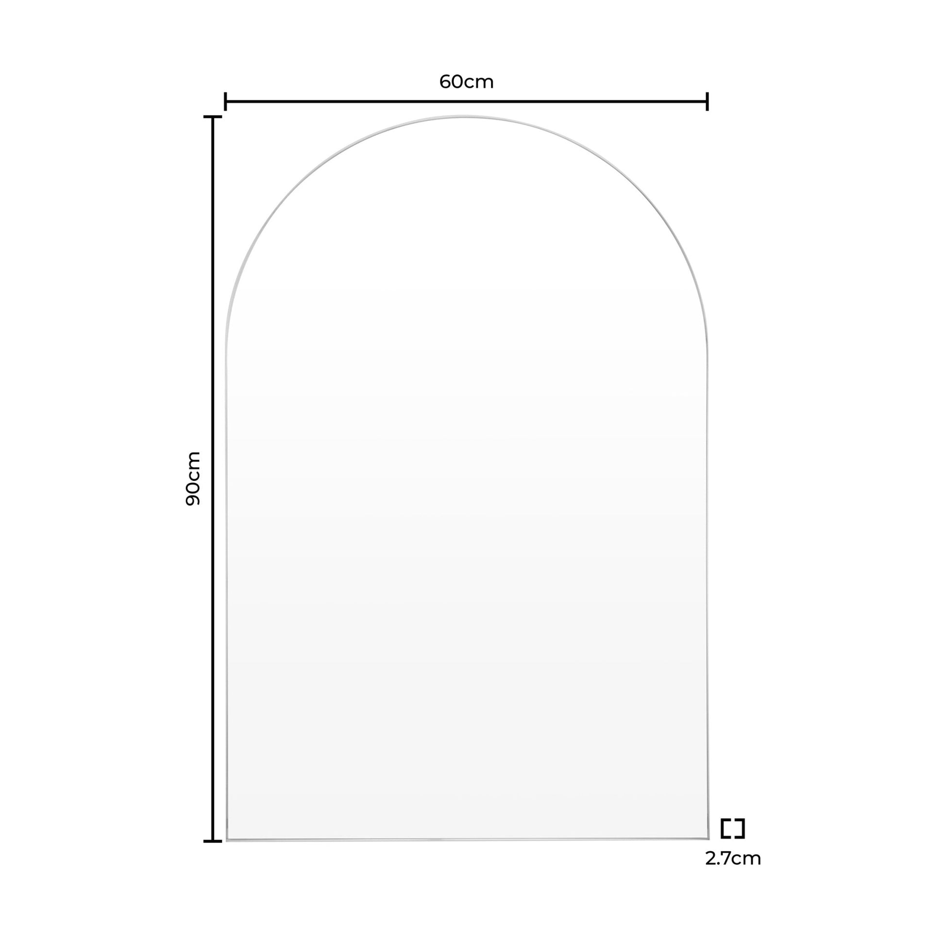 Arched Wall Mirror - Gold - DUSK