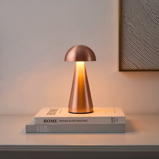 Ares Mini Domed LED Rechargeable Wireless Lamp - Copper - DUSK