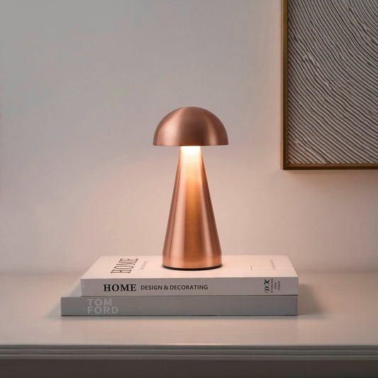 Ares Mini Domed LED Rechargeable Wireless Lamp - Copper - DUSK