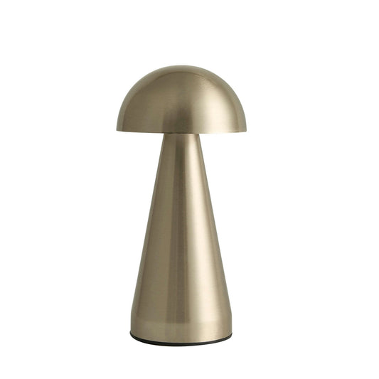 Ares Mini Domed LED Rechargeable Wireless Lamp - Satin Nickel - DUSK