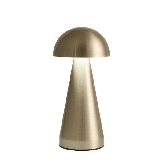 Ares Mini Domed LED Rechargeable Wireless Lamp - Satin Nickel - DUSK