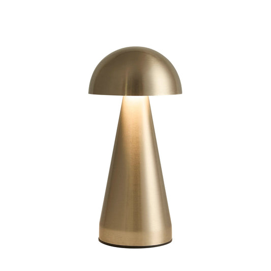 Ares Mini Domed LED Rechargeable Wireless Lamp - Satin Nickel - DUSK