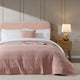 Arno Quilted Cotton Stonewashed Bedspread - Washed Pink - DUSK