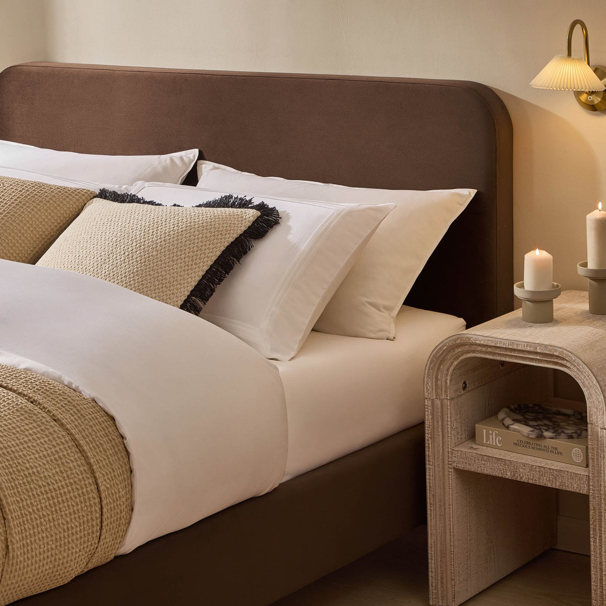 Ascot Bed Frame - Cappuccino - DUSK