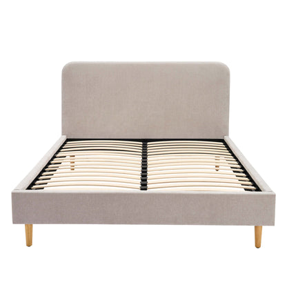 Ascot Bed Frame - Chenille Light Grey - DUSK