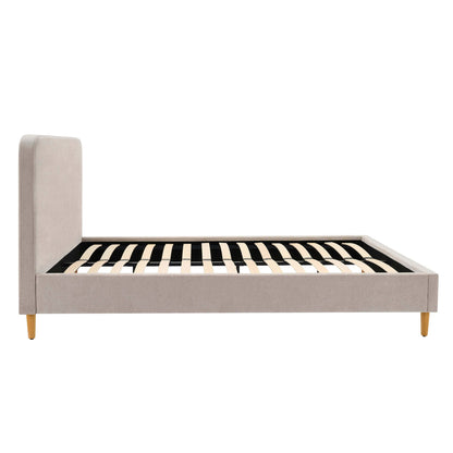 Ascot Bed Frame - Chenille Light Grey - DUSK