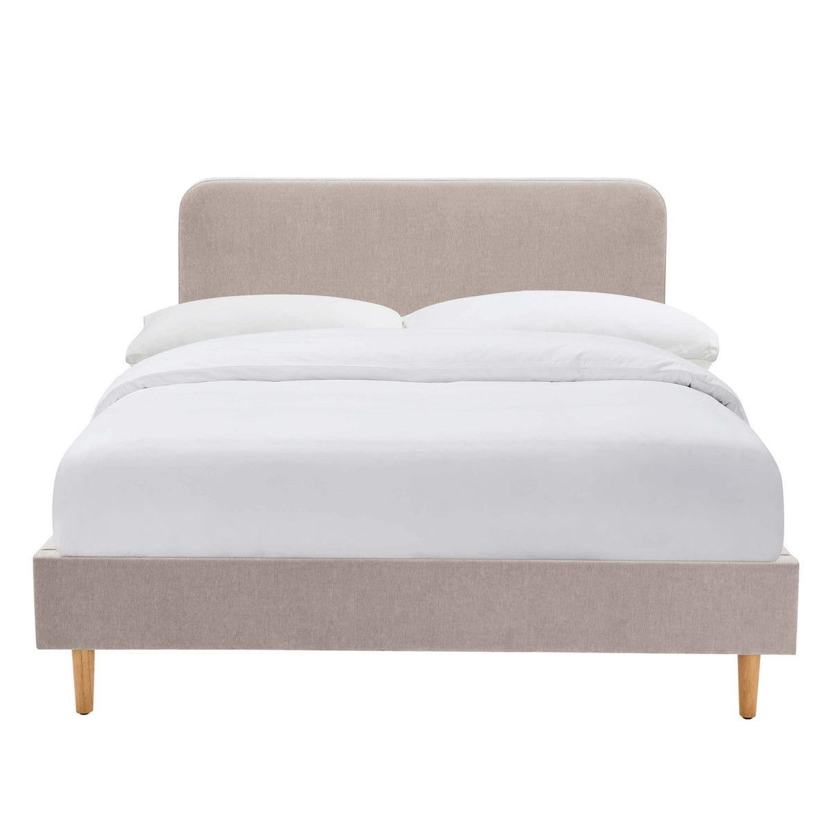 Ascot Bed Frame - Chenille Light Grey - DUSK