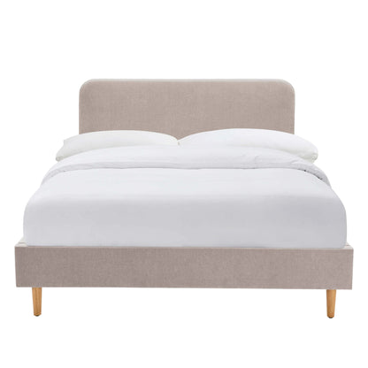 Ascot Bed Frame - Chenille Light Grey - DUSK