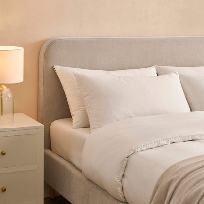 Ascot Bed Frame - Chenille Light Grey - DUSK