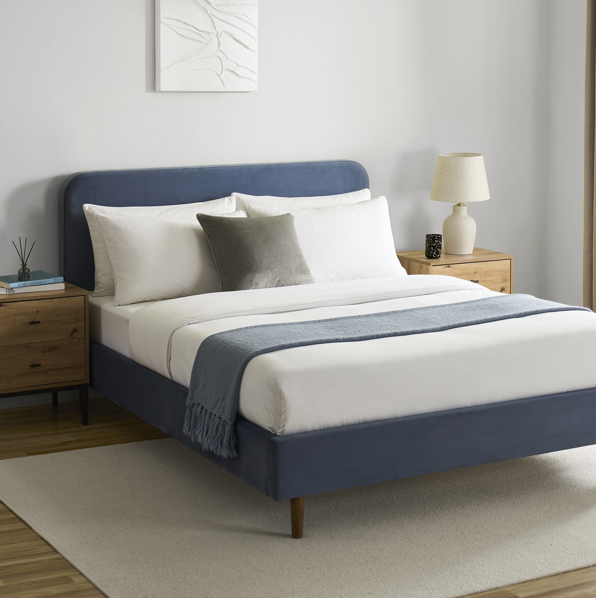Ascot Bed Frame - Mid Blue – DUSK