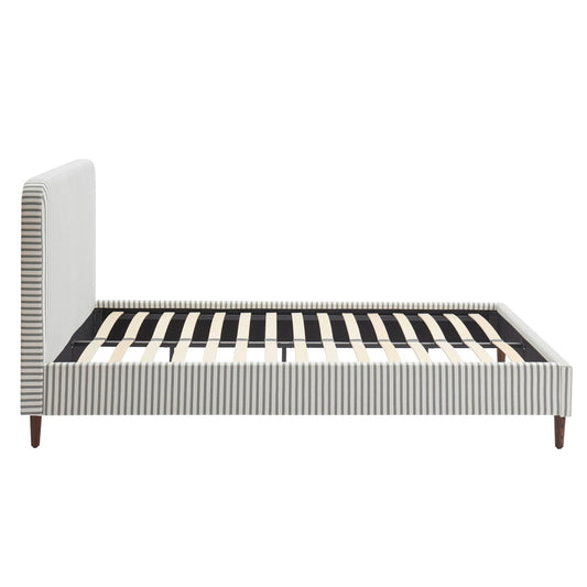 Ascot Bed Frame - Sage Stripe - DUSK