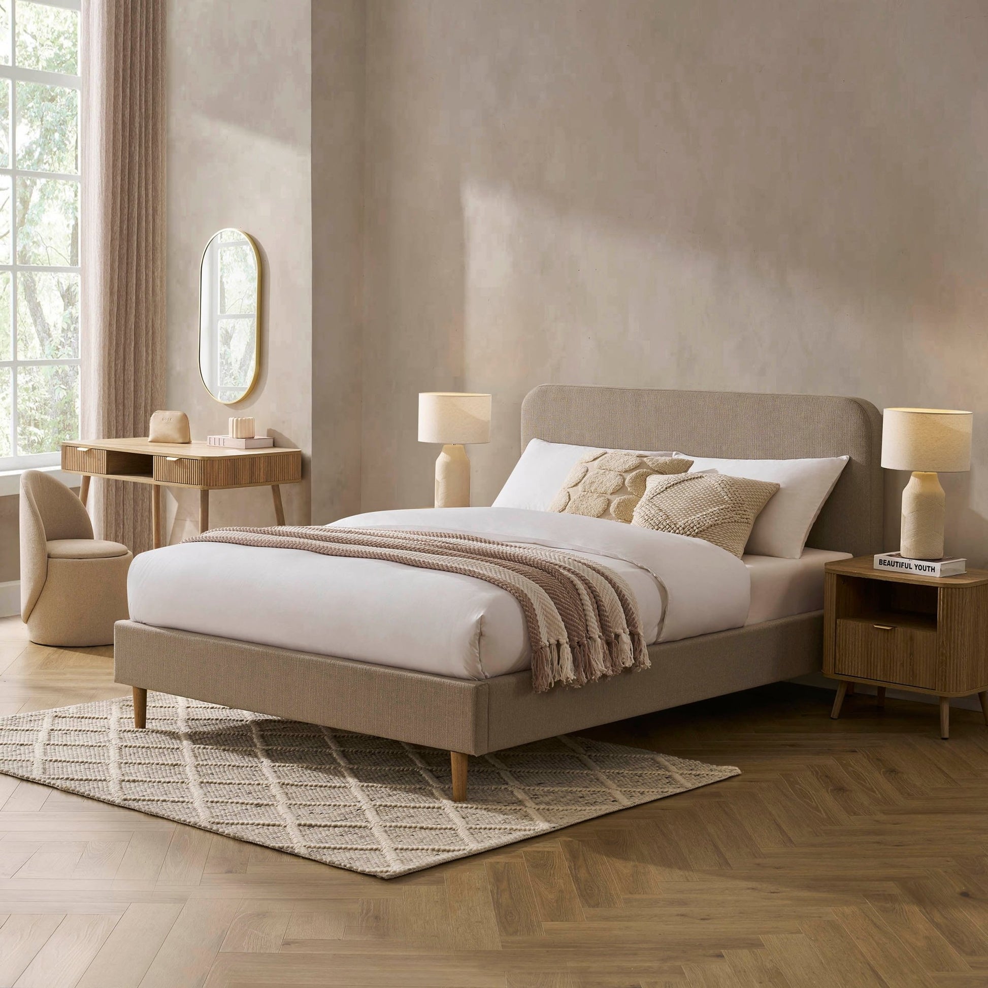 Ascot Bed Frame - Stone Grey - DUSK