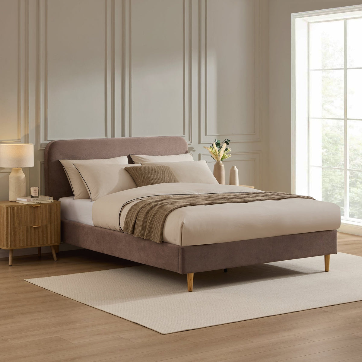 Ascot Bed Frame - Taupe - DUSK