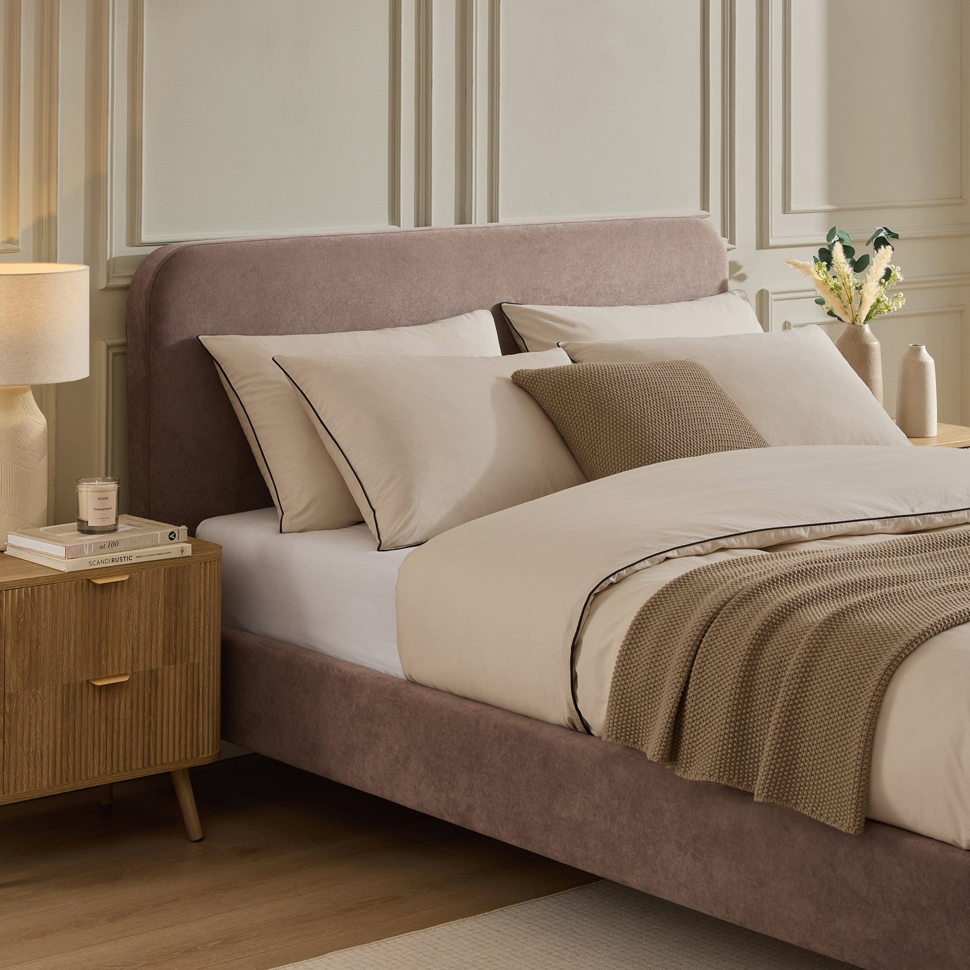 Ascot Bed Frame - Taupe - DUSK