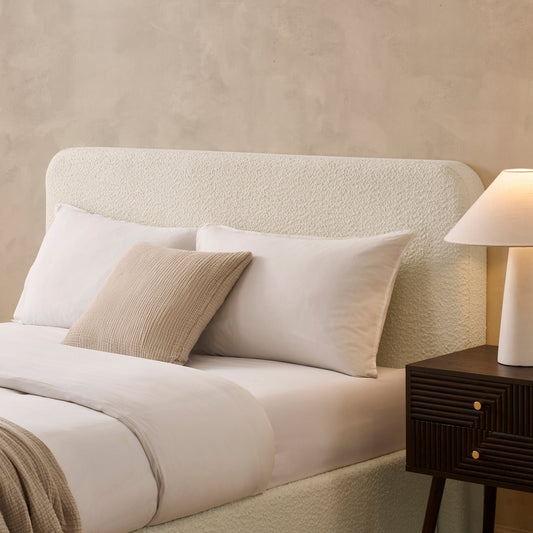 Ascot Bouclé Ottoman Storage Bed - Off White - DUSK