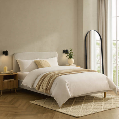 Ascot Henley Bed Frame - Cream Linen - DUSK