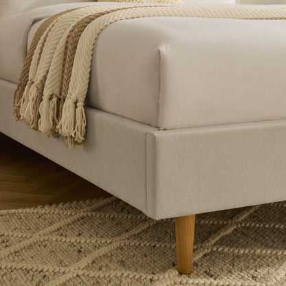 Ascot Henley Bed Frame - Cream Linen - DUSK