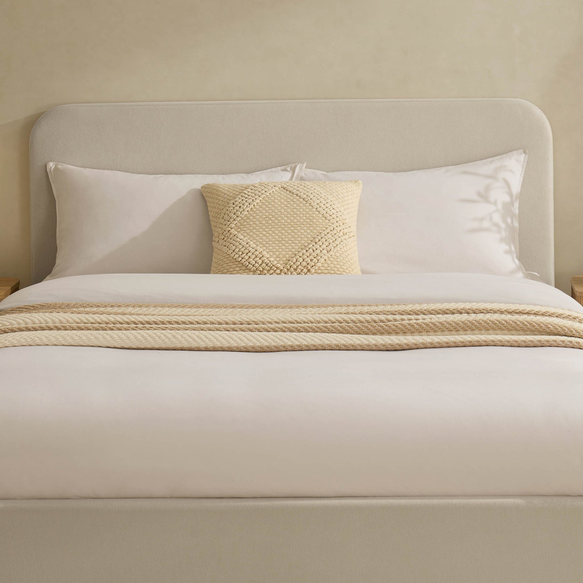 Ascot Henley Bed Frame - Cream Linen - DUSK