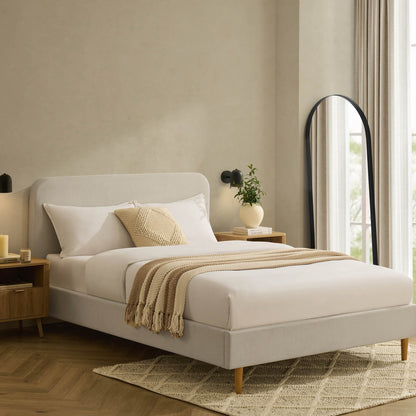 Ascot Henley Bed Frame - Cream Linen - DUSK