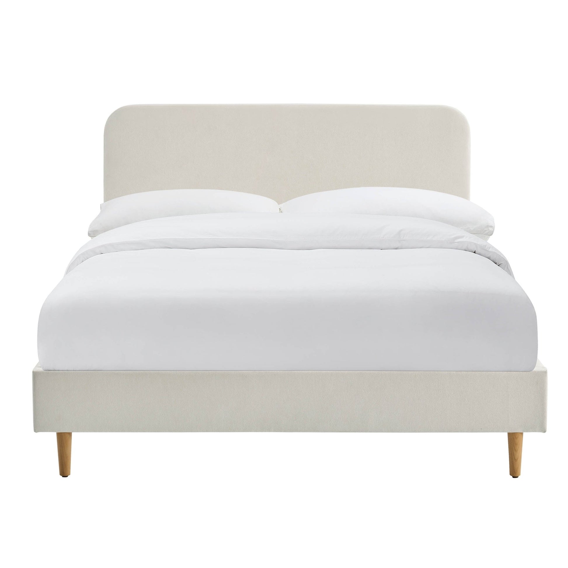 Ascot Henley Bed Frame - Cream Linen - DUSK