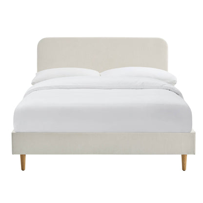 Ascot Henley Bed Frame - Cream Linen - DUSK