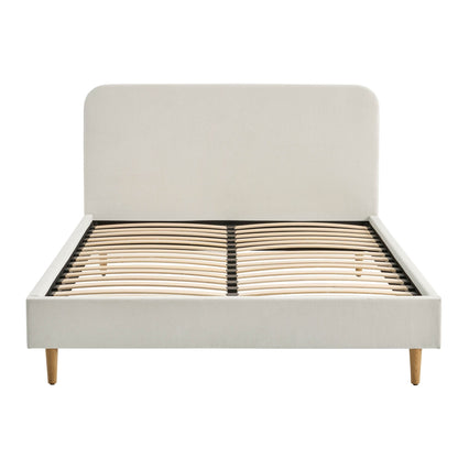 Ascot Henley Bed Frame - Cream Linen - DUSK