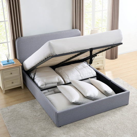 Ascot Ottoman Storage Bed - Blue/Grey - DUSK