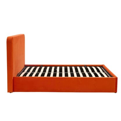 Ascot Ottoman Storage Bed - Bright Orange - DUSK