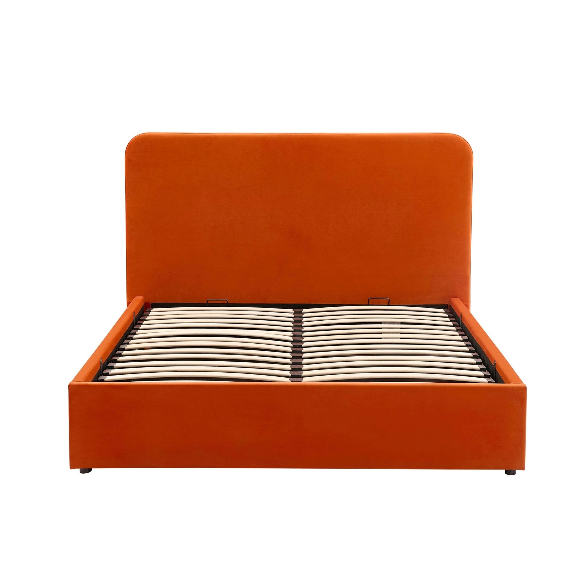 Ascot Ottoman Storage Bed - Bright Orange - DUSK
