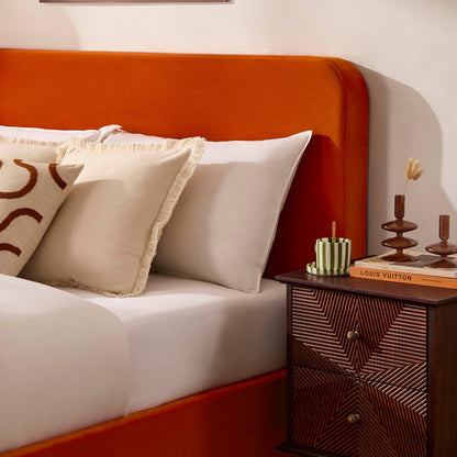 Ascot Ottoman Storage Bed - Bright Orange - DUSK