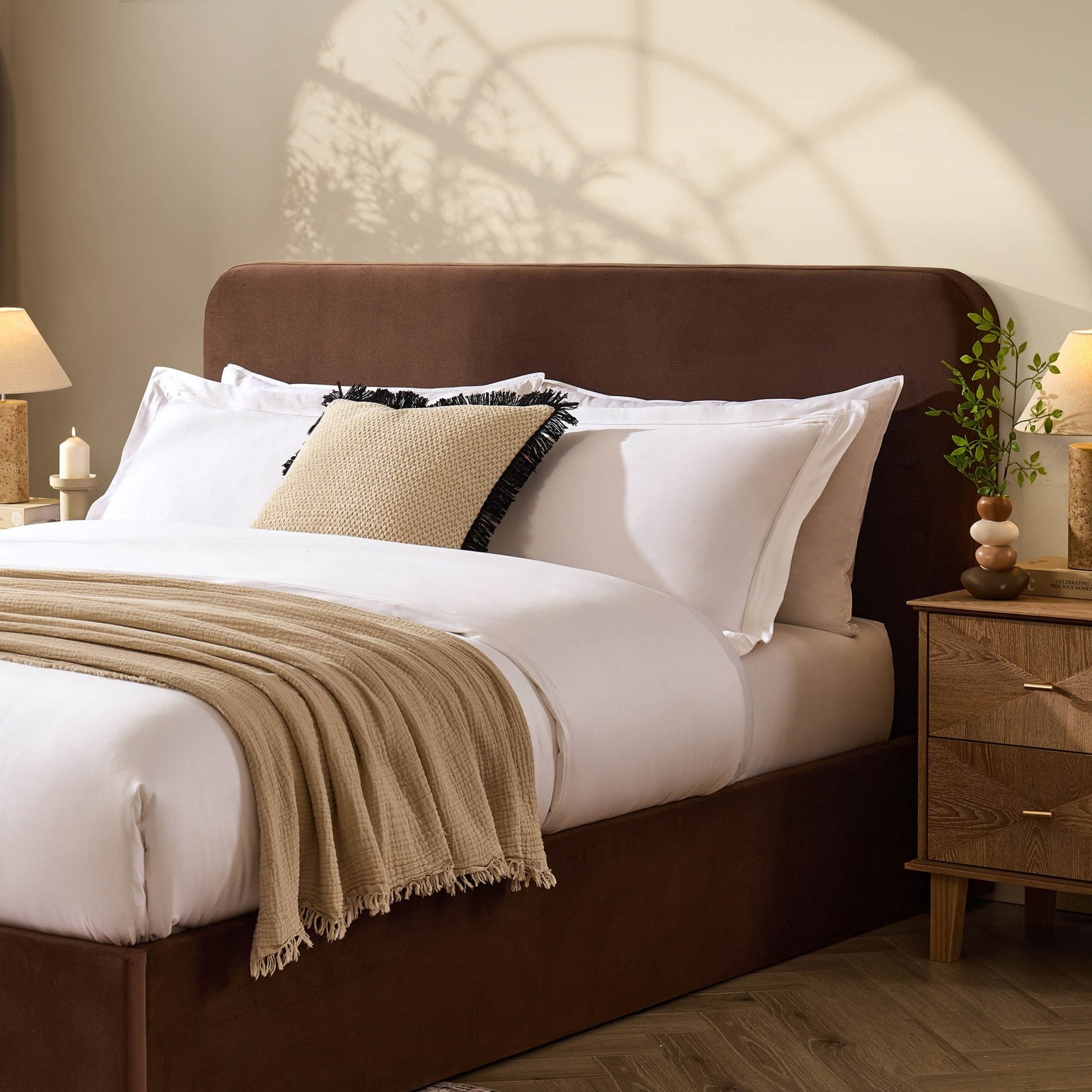 Ascot Ottoman Storage Bed - Cappuccino - DUSK