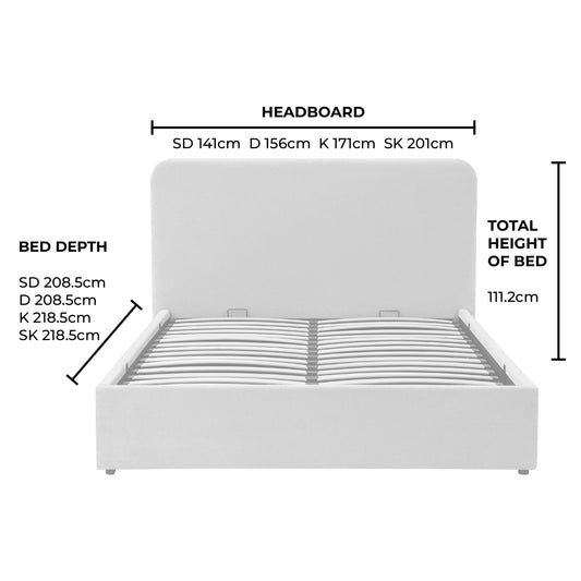 Ascot Ottoman Storage Bed - Cappuccino - DUSK