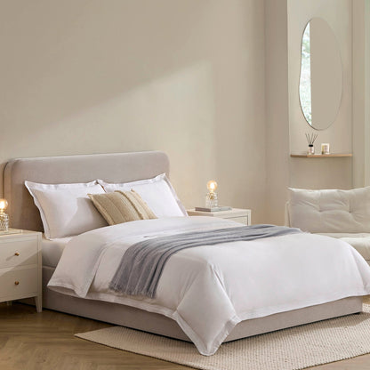 Ascot Ottoman Storage Bed - Chenille Light Grey - DUSK