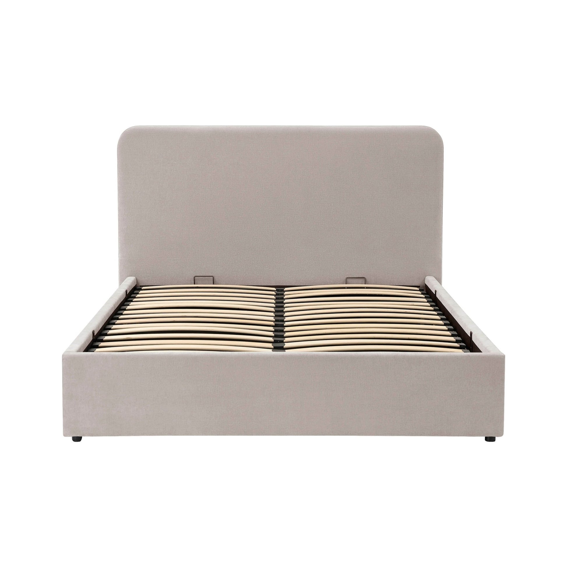Ascot Ottoman Storage Bed - Chenille Light Grey - DUSK